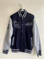 Navy Grey San Francisco CA Letterman Varsity Jacket