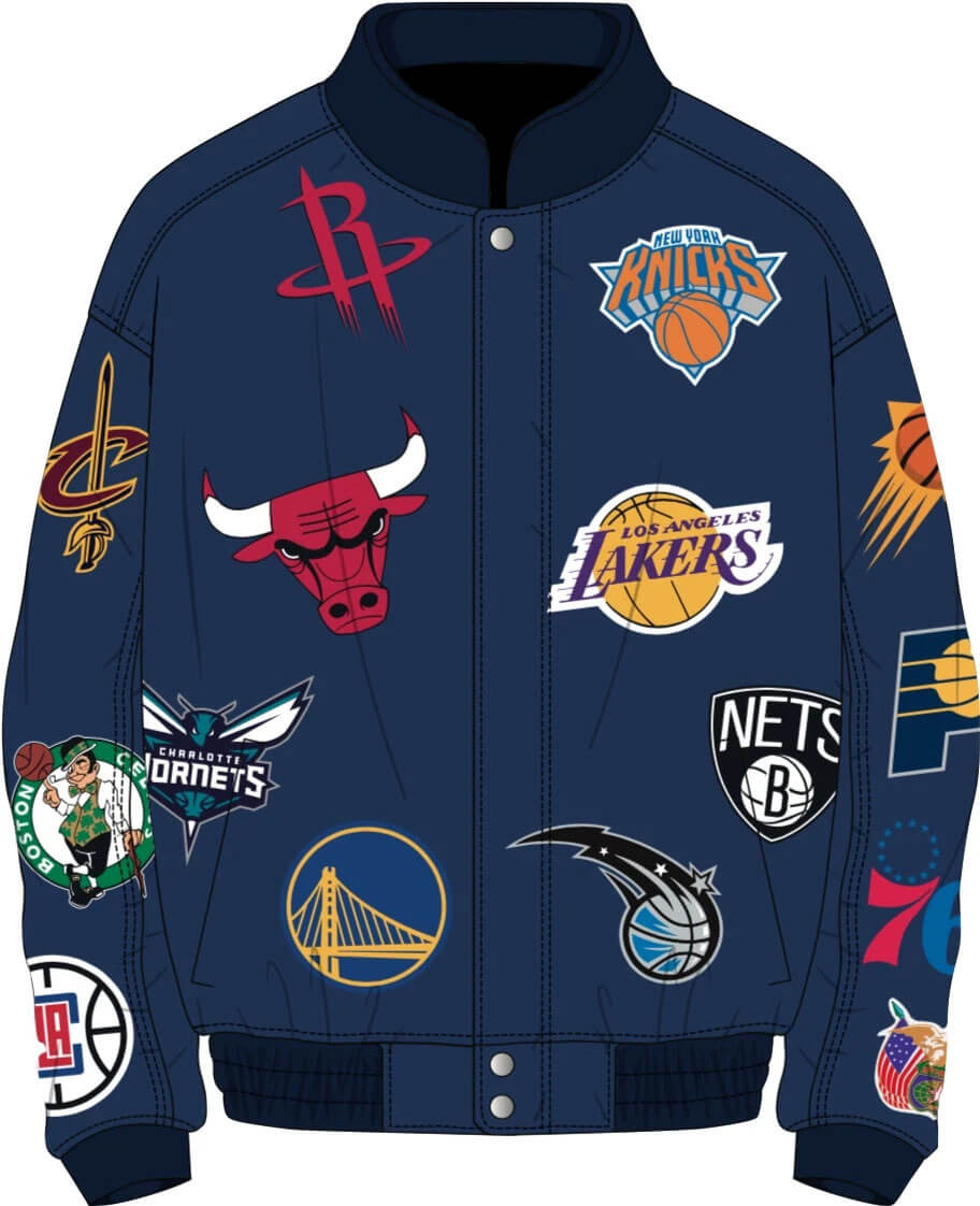 Jeff Hamilton NBA Collage Wool Jacket