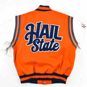 Orange Virginia State University Varsity Jacket