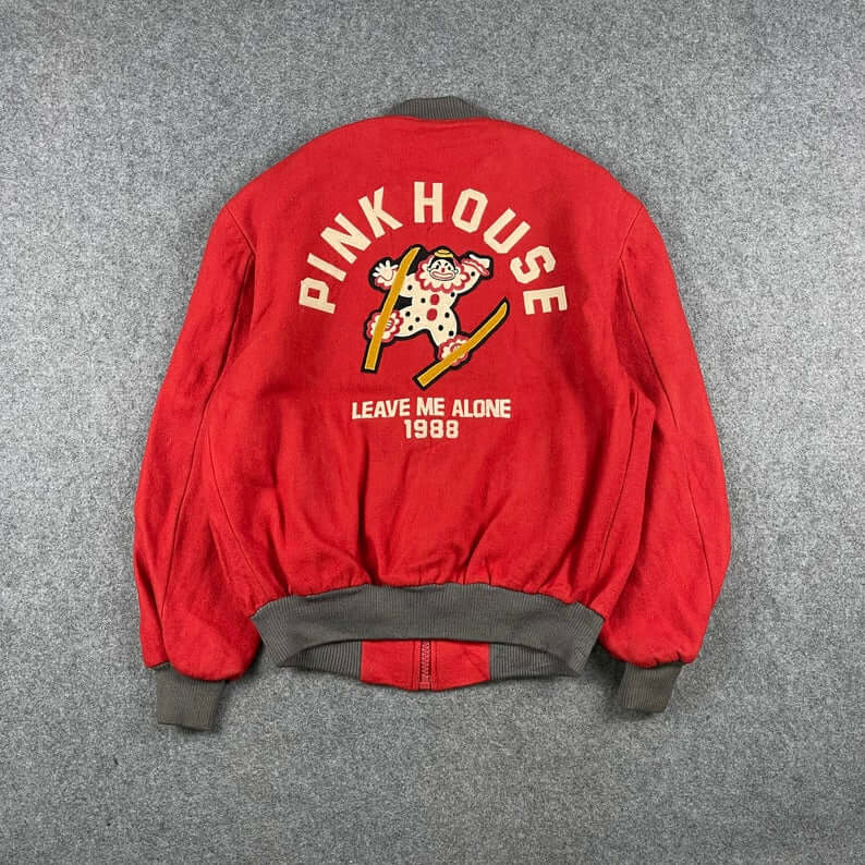 Pink House Leave Me Alone Varsity Jacket (3) Pink House Leave Me Alone Varsity Jacket