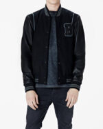 Pure Black Varsity Jacket