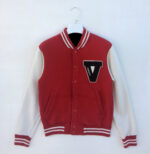 Red Vision Street Wear Varsity Jacket
