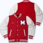 Red White Brody Letterman Baseball Varsity Jacket
