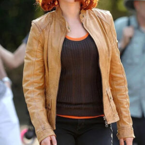 The Avengers Scarlett Johansson Leather Jacket