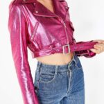 The Hot Chick Metallic Pink Short Jacket