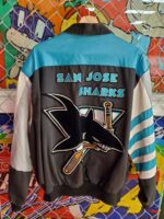 Vintage Jeff Hamilton San Jose Sharks Leather Jacket