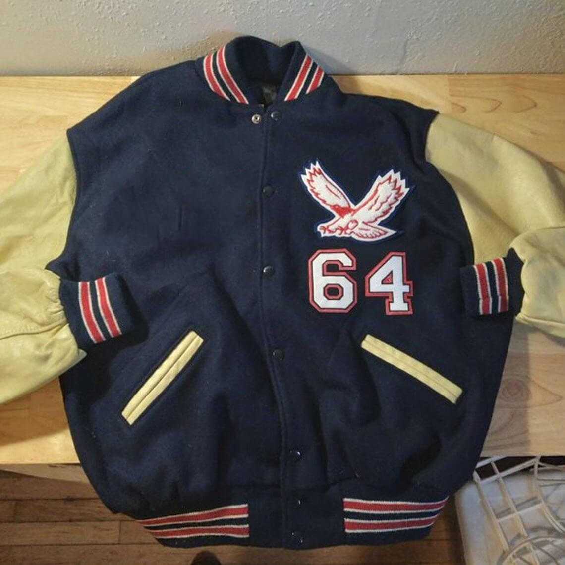 Varsity Jacket Blue Baseball, Blue Varsity Jacket Vintage