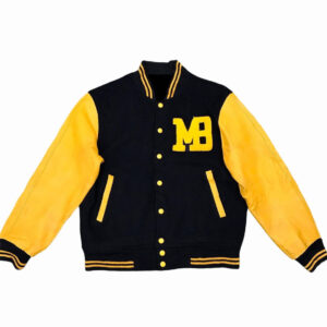Vintage Macbeth MB Black Yellow Varsity Jacket