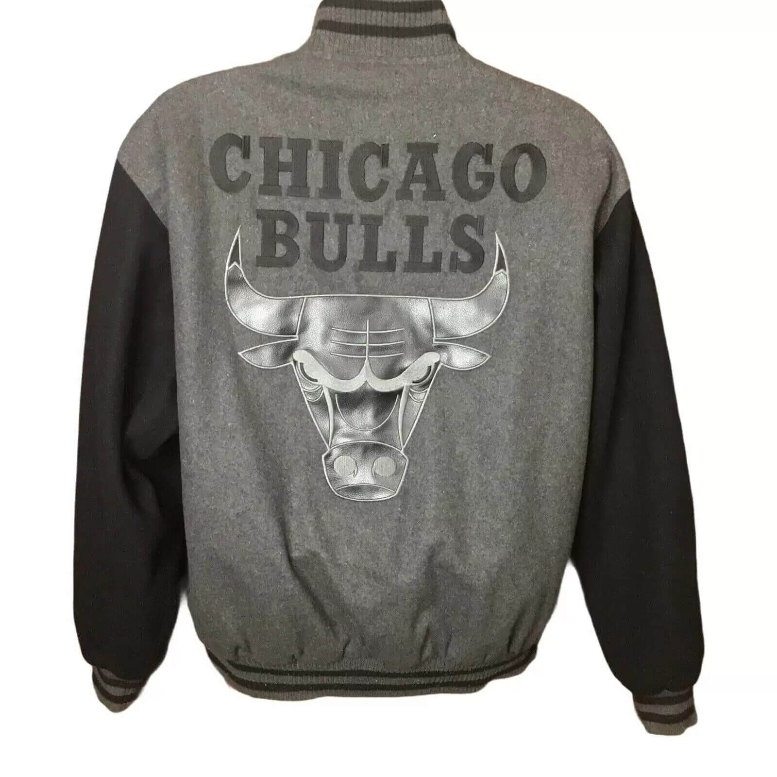 Maker of Jacket NBA Teams Jackets Chicago Bulls Vintage Black Varsity Letterman
