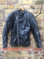 Vintage Triumph Motorcycle Black Leather Jacket