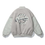 White Y2K College Varsity Jacket