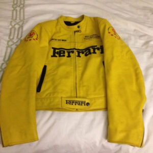 Yellow Michael Schuhmacher Ferrari Motorcycle Jacket