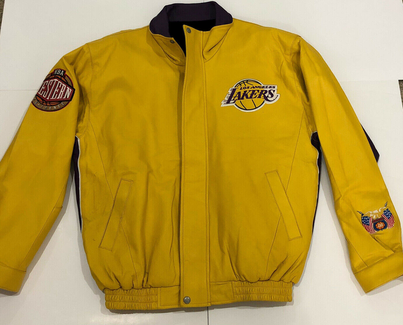 Yellow NBA Los Angeles Lakers Leather Jacket