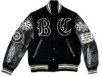 Black B Letterman Baseball Varsity Jacket