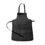 Black Distressed Leather Apron For Hobbyists Woodwork