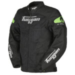 Black Furygan Atom Vented Motorcycle Textile Jacket
