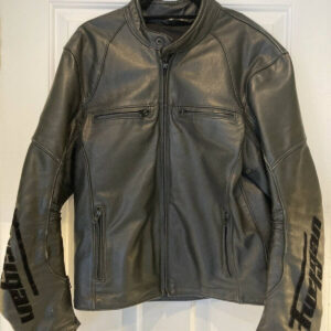 Black Furygan Motorcycle Racing Leather Jacket