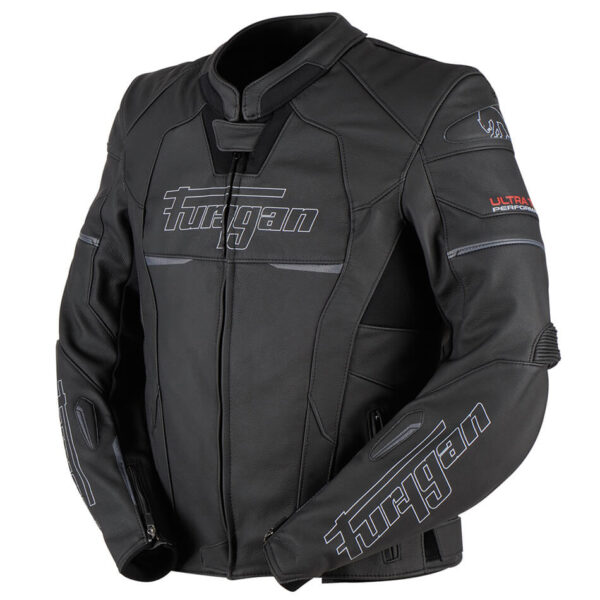 Black Furygan Nitros Motorcycle Leather Jacket