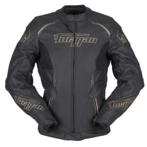 Black Furygan Trinity Motorcycle Leather Jacket