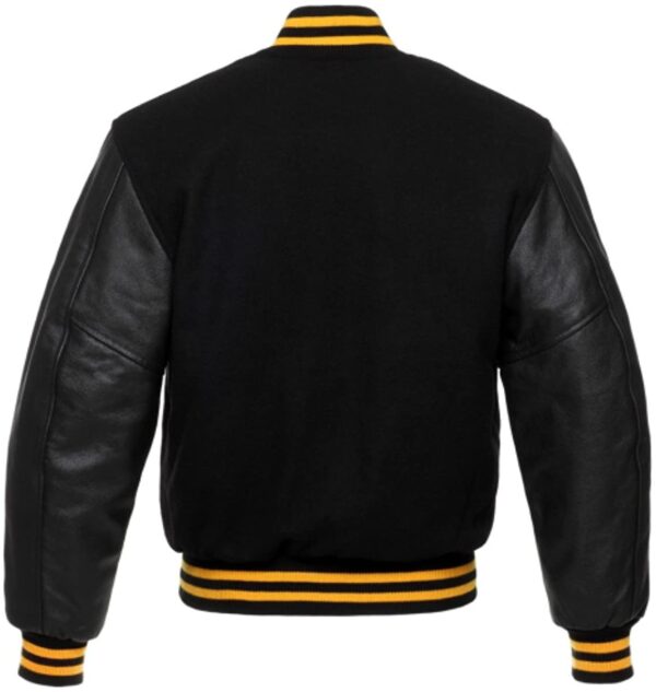 Black Gold Baseball Varsity Jacket
