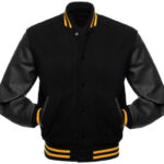 Black Gold Baseball Varsity Jacket