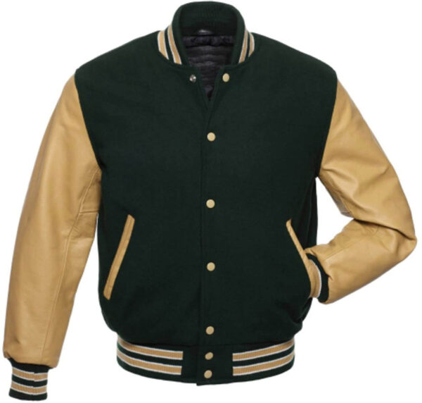 Black Golden Baseball Varsity Jacket
