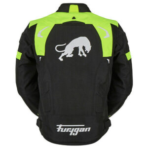 Black Green Furygan Motorcycle Textile Jacket
