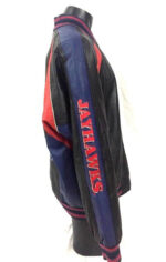 Black Jayhawks KU Leather Jacket