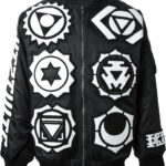 Black KTZ Patchwork Bomber Jacket