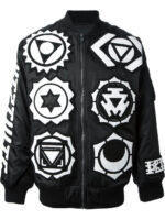 Black KTZ Patchwork Bomber Jacket