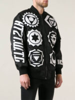 Black KTZ Patchwork Bomber Jacket