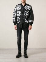 Black KTZ Patchwork Bomber Jacket