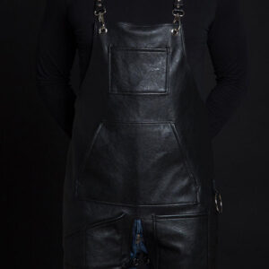 Black Leather Apron For Tattoo Artists
