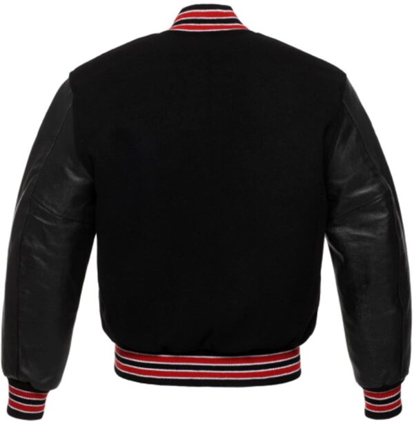 Black Red Baseball Varsity Jacket
