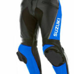 Black Suzuki Motorcycle Leather Pant
