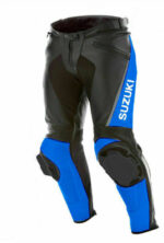 Black Suzuki Motorcycle Leather Pant