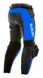 Black Suzuki Motorcycle Leather Pant