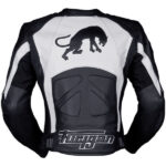 Black White Furygan Mangusta Leather Jacket