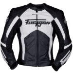 Black White Furygan Mangusta Leather Jacket