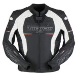 Black White Furygan Nitros Motorcycle Leather Jacket