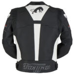 Black White Furygan Nitros Motorcycle Leather Jacket