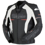 Black White Furygan Nitros Motorcycle Leather Jacket
