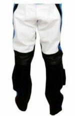 Black White Suzuki Motorcycle Leather Pant