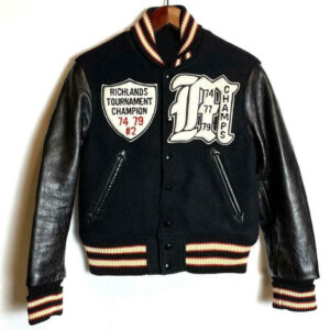 Black Whitesville Stadium Jumper Varsity Jacket