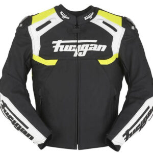 Black Yellow Furygan Motorcycle Akira Leather Jacket
