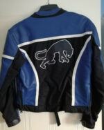 Blue Black Furygan Motorcycle Leather Jacket