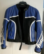 Blue Black Furygan Motorcycle Leather Jacket