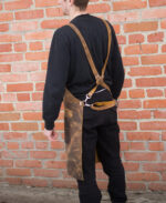 Distressed Brown BBQ Leather Apron For Chef