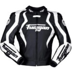 Furygan Black And White Motorcycle Crow Leather Jacket