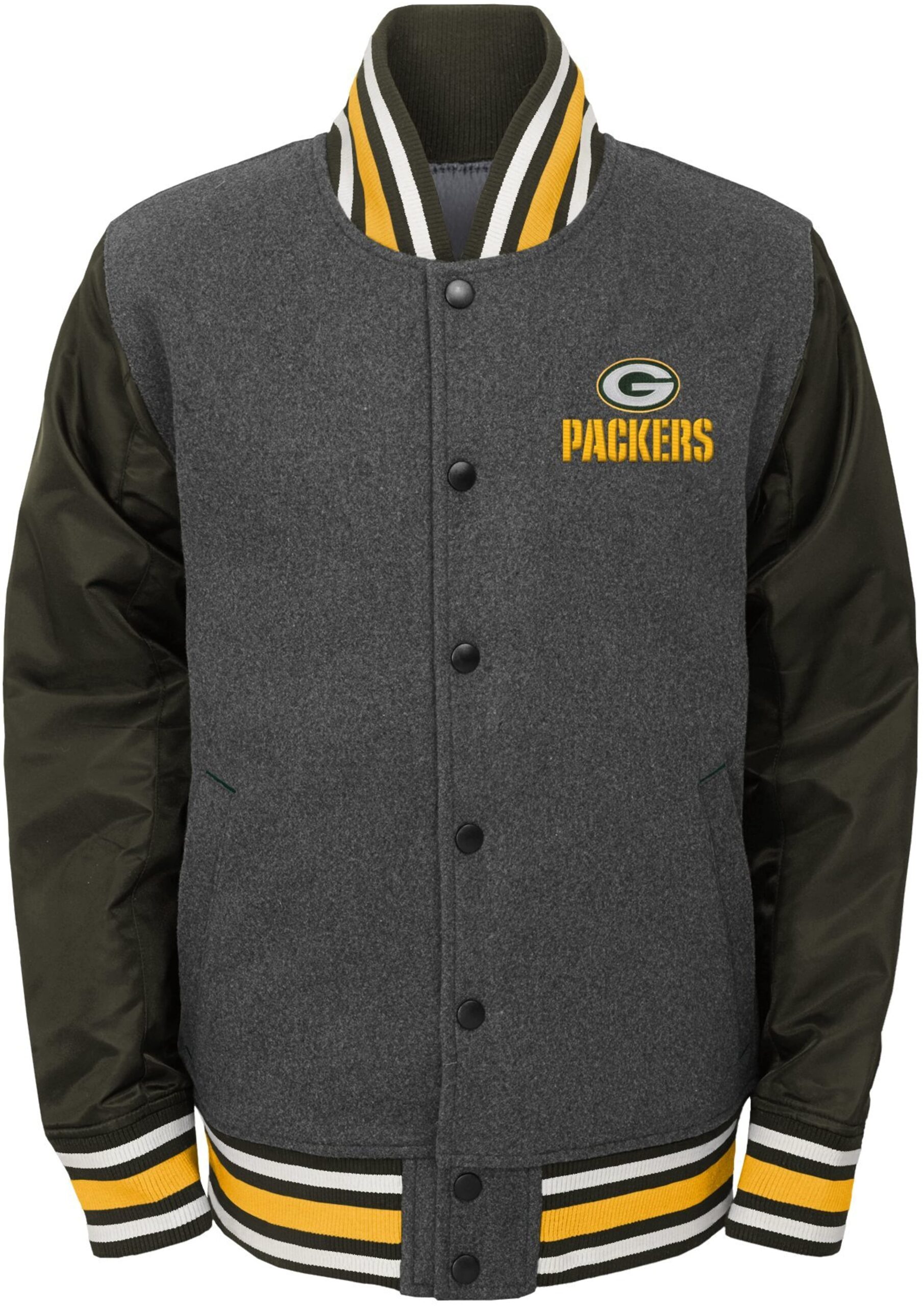 Green Bay Packers Baseball Varsity Jacket (2) Green Bay Packers Baseball Varsity Jacket